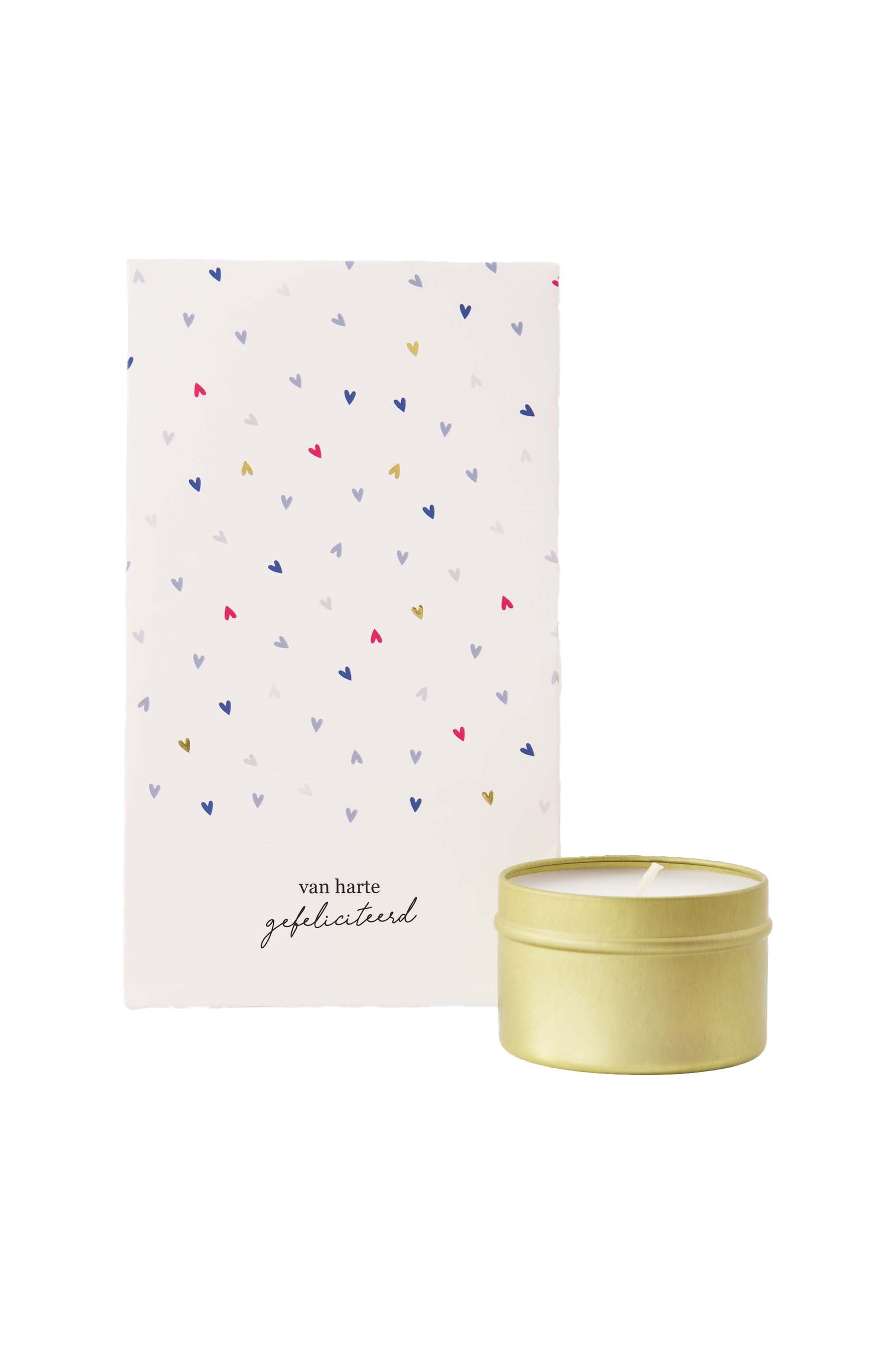 geurkaars tin in cadeauverpakking gefeliciteerd