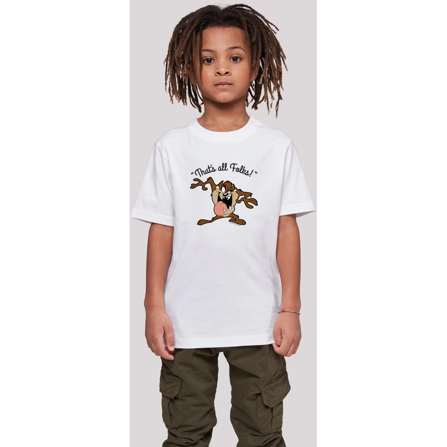 F4NT4STIC T-Shirt Looney Tunes Taz That's All Folks weiß