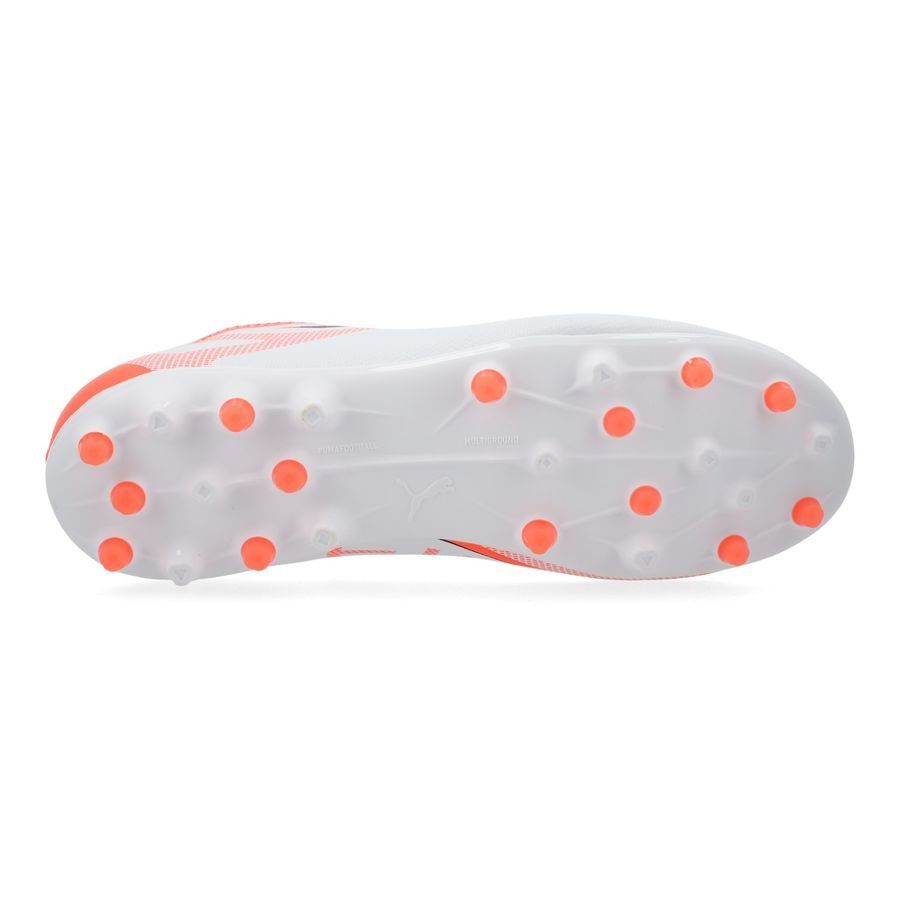 PUMA Ultra 5 Match   Laceless MG Unlimited - Blanc/Noir/Glowing Red Enfant