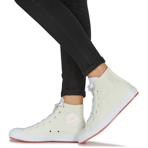 Converse - CHUCK TAYLOR ALL STAR MARBLED-EGRET/CHEEKY CORAL/LAWN FLAMINGO - Blanc / Beige