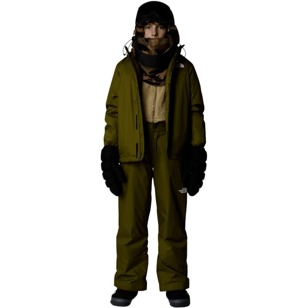 Pantalon de ski THE NORTH FACE TEEN SNOWQUEST SUSPENDER PANT FOREST OLIVE