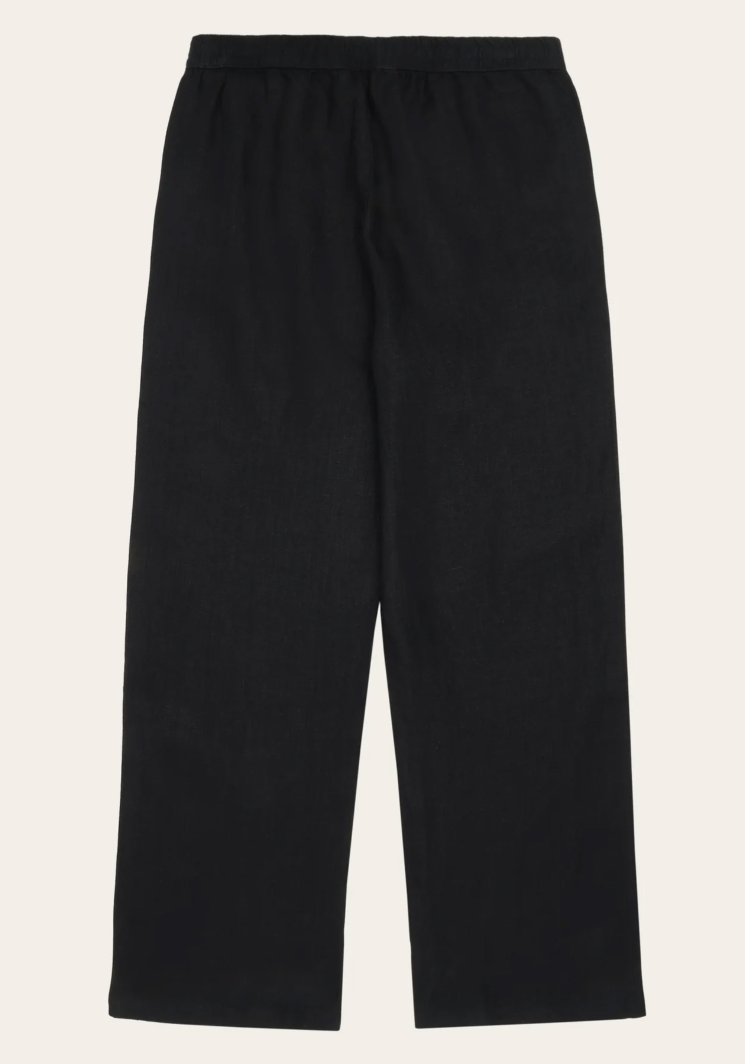 Knowledge Cotton Apparel Leinenhose Posey Wide Linen Pants Black Jet