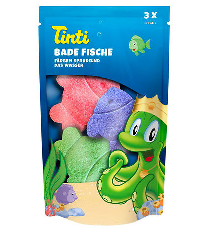 Tinti Badebomben - Fisch - 3er-Pack - Rot/Lila/Grün