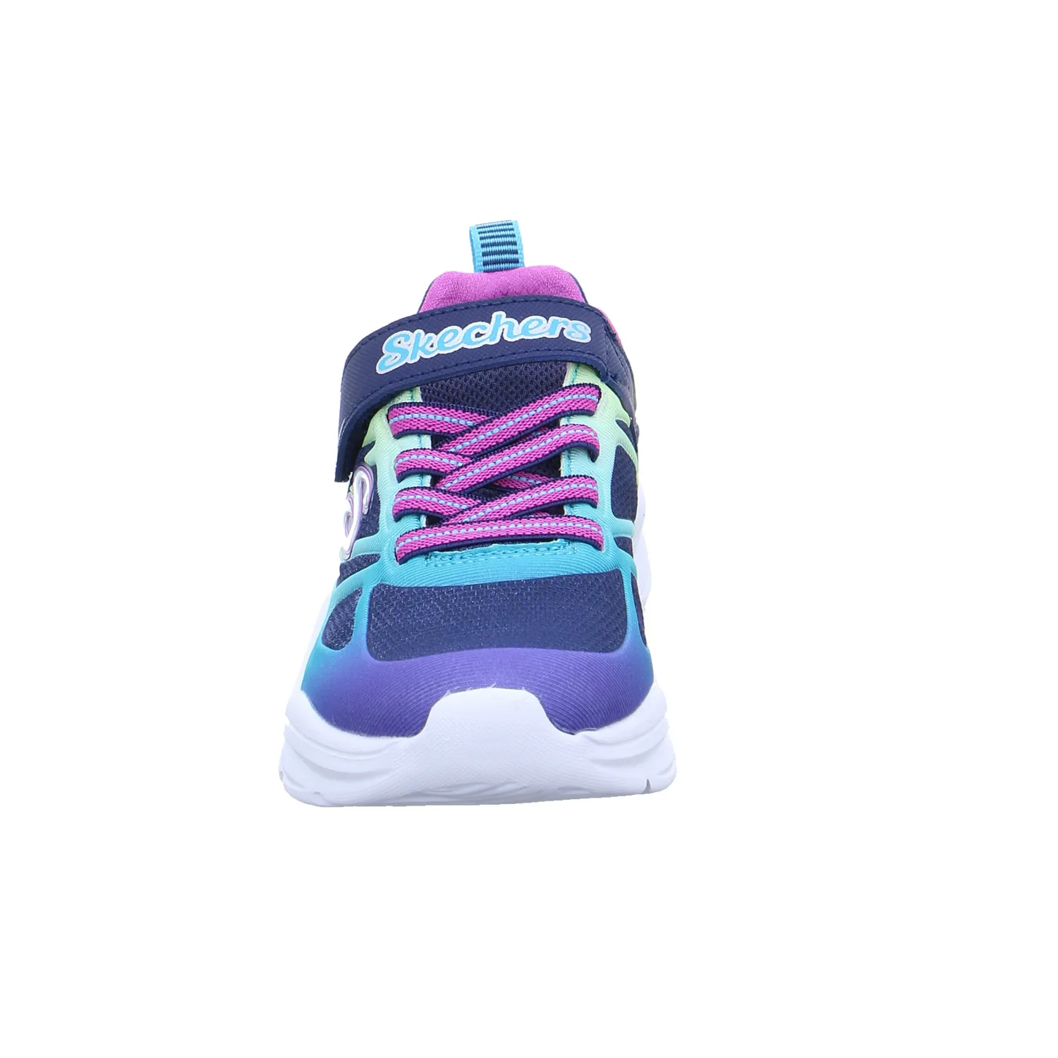 SKECHERS Mädchen-Halbschuh Klett Blau Textil  Sneaker
