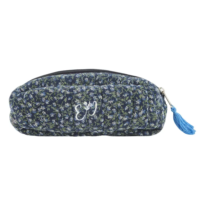 Emile et Ida Trousse Velours Côtelé Fleurie | Bleu marine