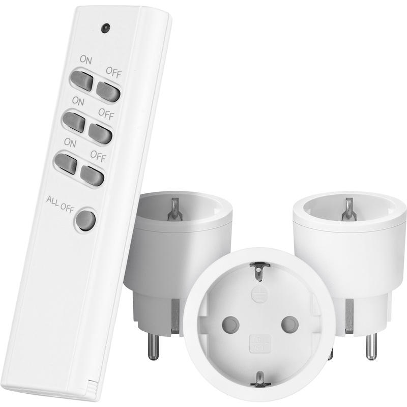 KlikAanKlikUit draadloze stekkerschakelaarset 2300W APC3-2300R Wit