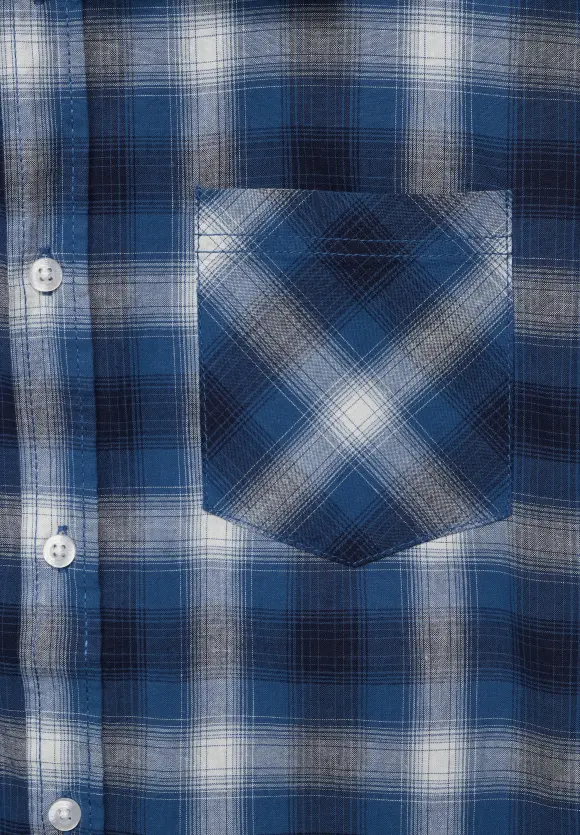 Hemd mit Karomuster - indigo blue