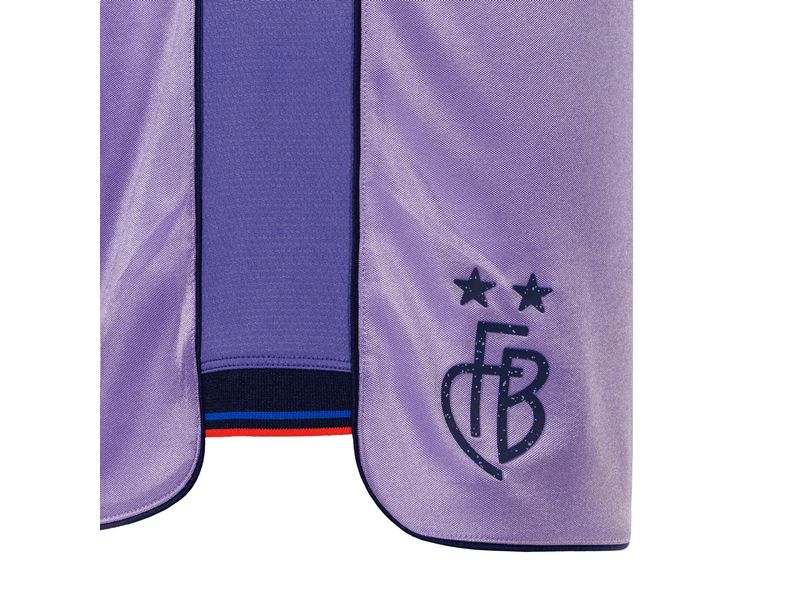 FC Basel Away Short Junior 25/26 128, Lavendel Auswärtsshorts des FC Basel für die Saison 2025/26