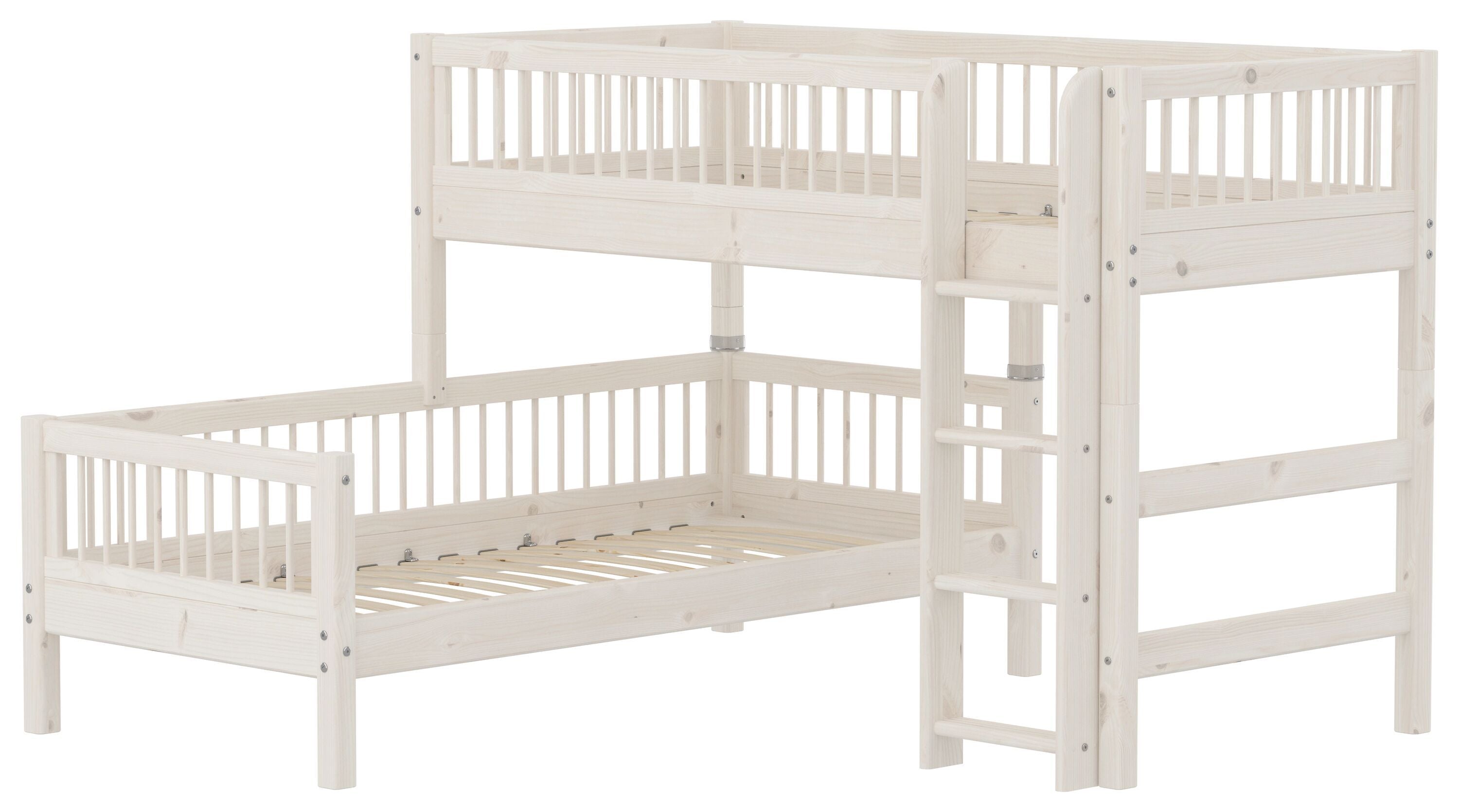 Flexa CLASSIC Bettkombination - White Wash / B: 110.0 cm x T: 210.0 cm x H: 143.0 cm