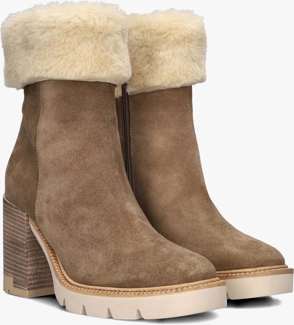 taupe lina locchi enkellaarsjes l1189