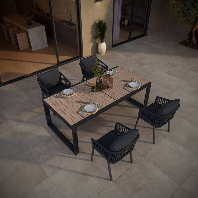 Lot de 2 fauteuils de jardin ORIENGO Anthracite & Graphite