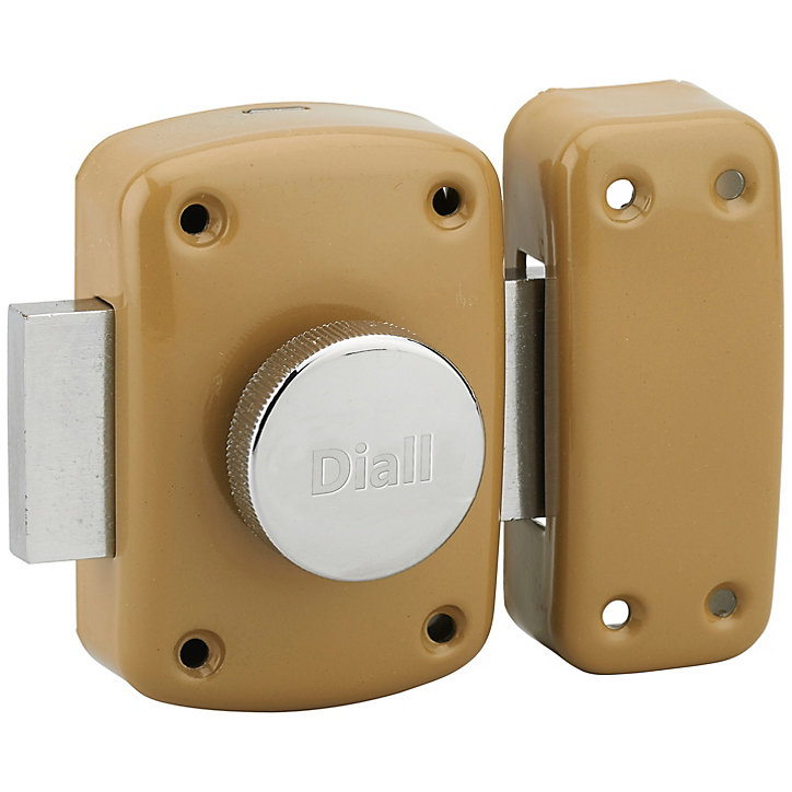 Verrou de sûreté à bouton Diall encastrement 30 mm, lot de 2