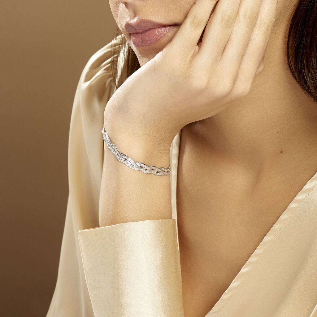 Bracelet Elae Argent Blanc