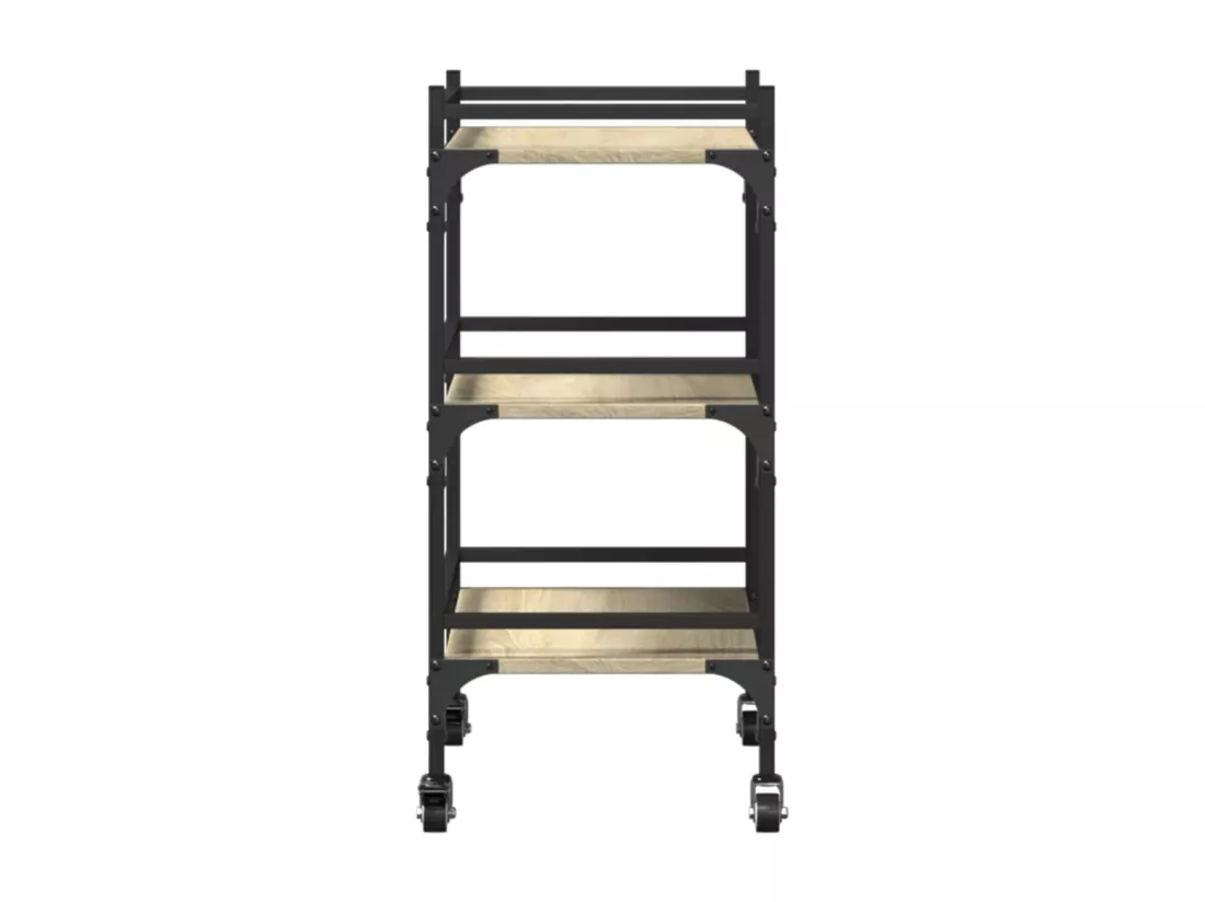 Chariot de cuisine chêne sonoma 50x35x75,5 cm bois d'ingénierie