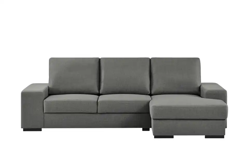 Ecksofa Rome Anthrazit rechts Webstoff