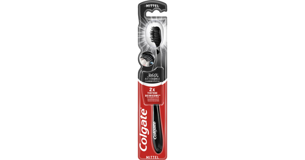 COLGATE Zahnbürste Black Medium