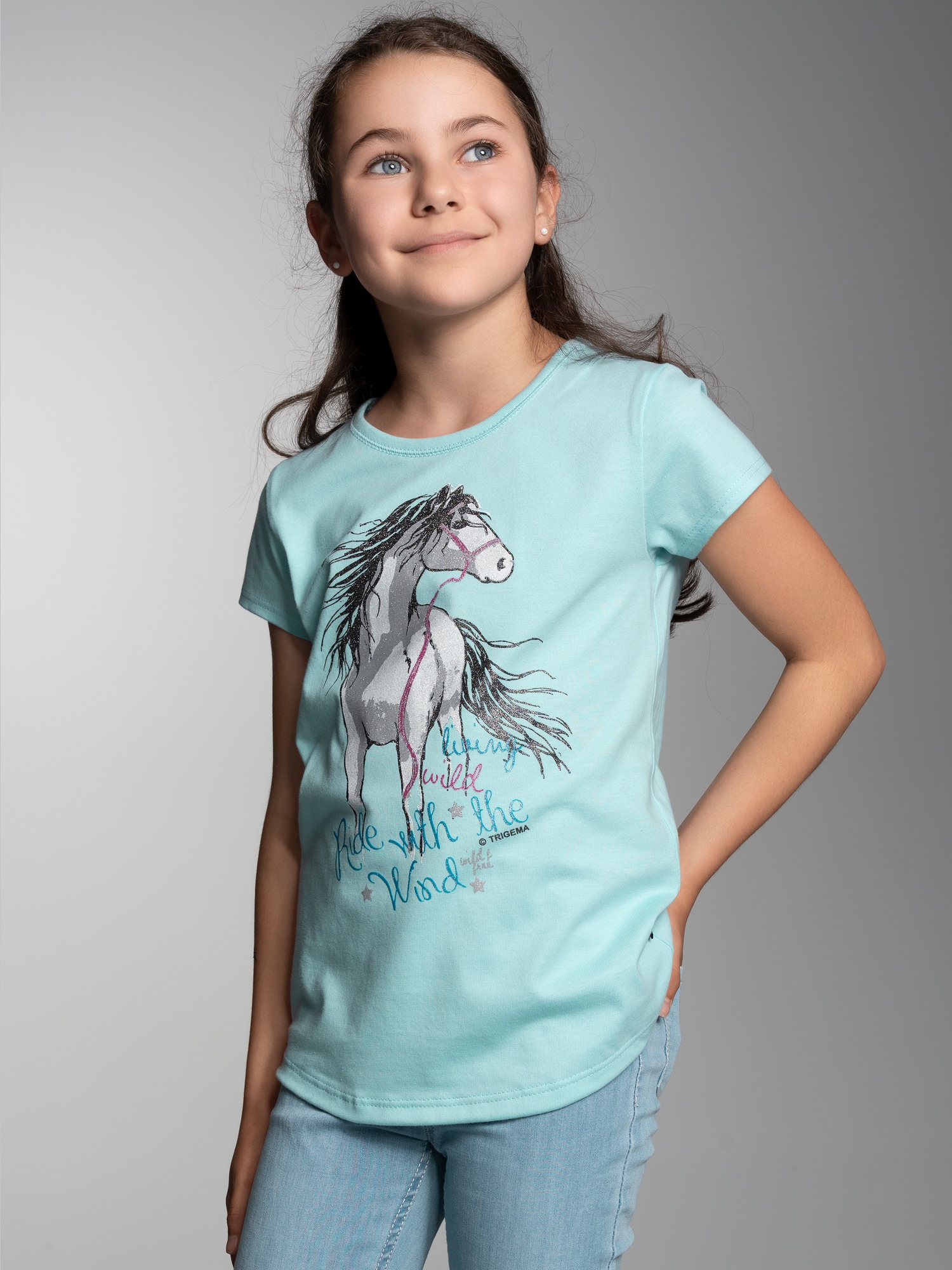 T-Shirt mit Pferd Gletscher