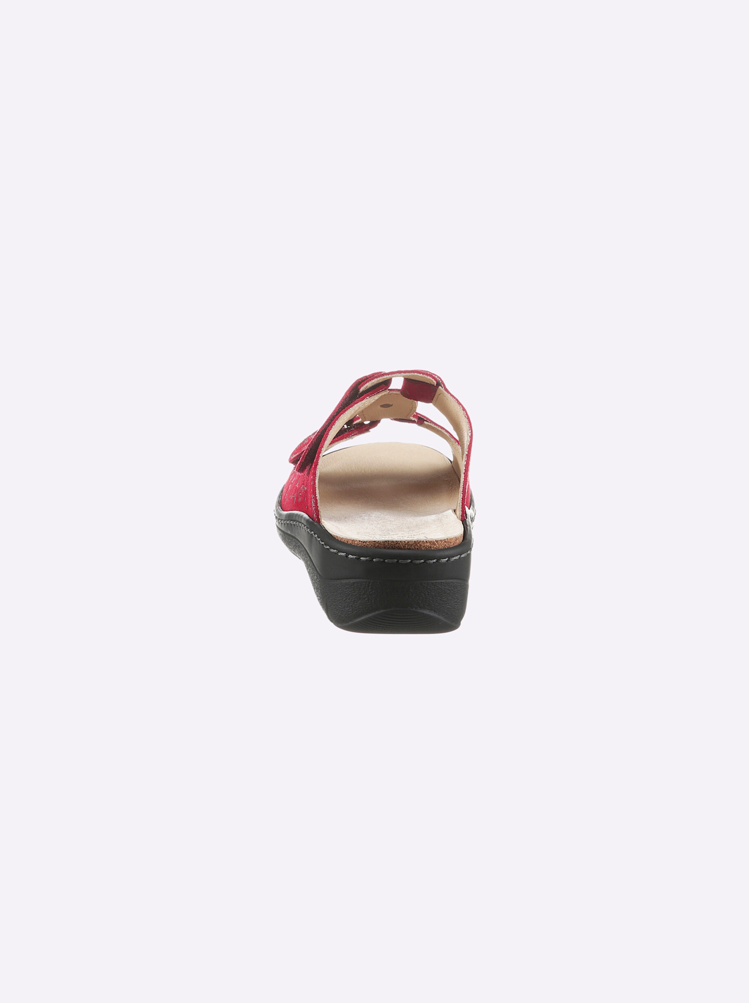 Belvida Pantolette in rot-bedruckt