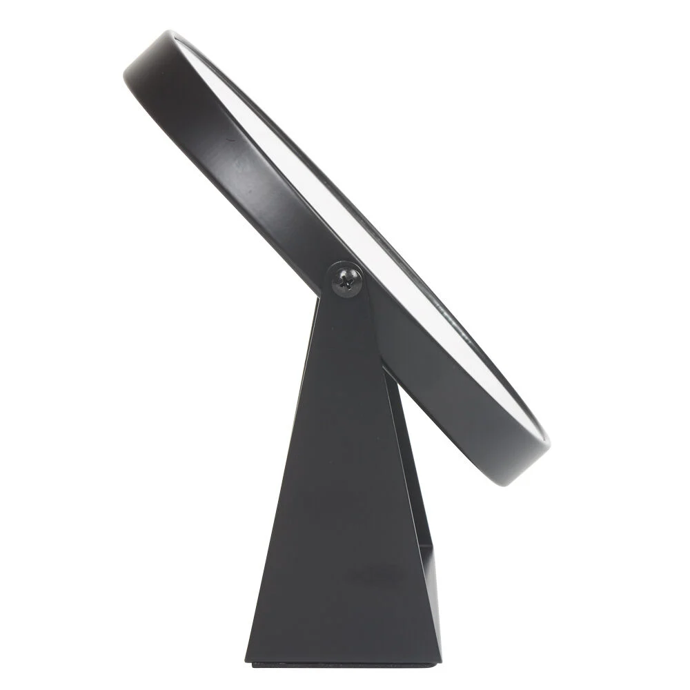 Miroir ovale à poser métal noir