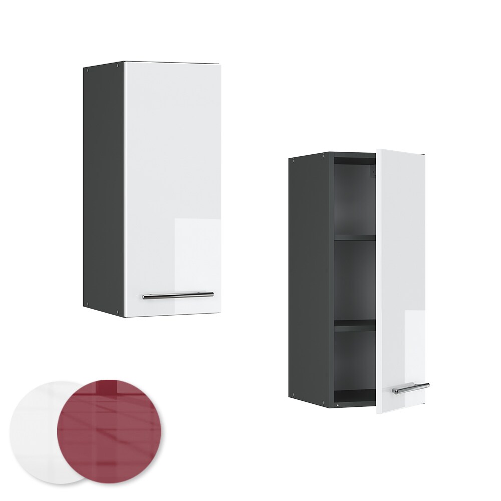 VICCO Hängeschrank 30 cm Weiß Hochglanz Küchenschrank Oberschrank Küchenzeile Fame-Line