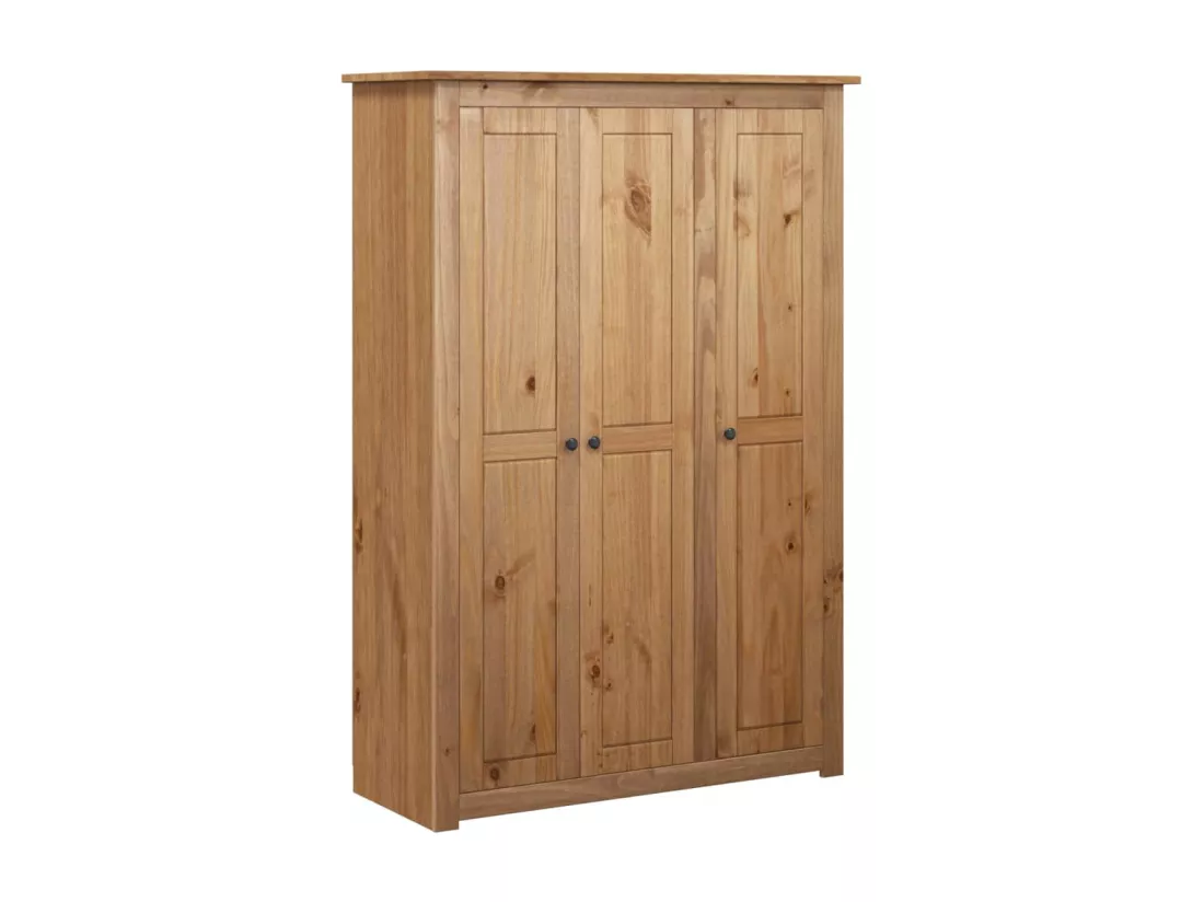 Garde-robe à 3 portes 118x50x171,5 cm Pin Assortiment Panama