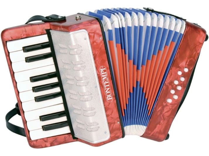 Bontempi Musikinstrument Akkordeon 17 Tasten (C-E) und Halb Musikalisches Spielzeug