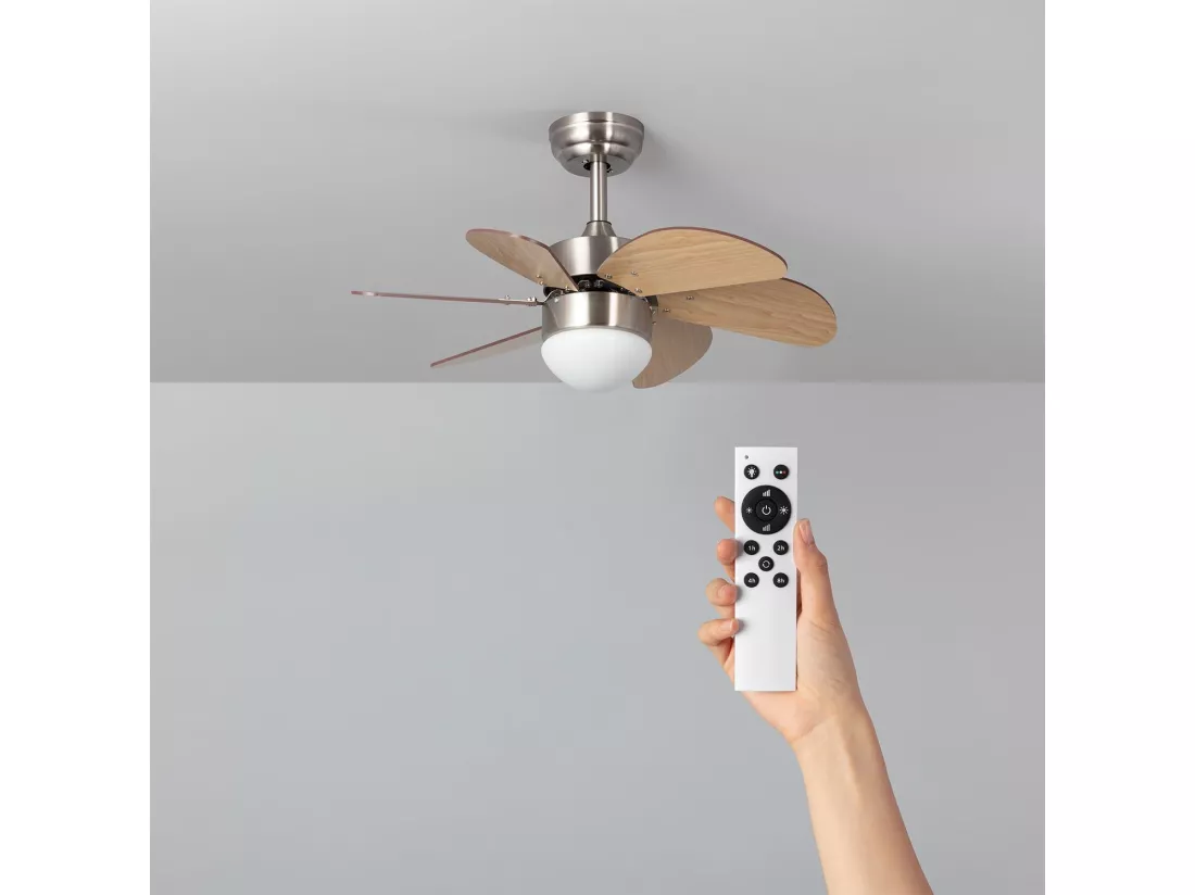 Ventilateur de Plafond Silencieux Orion Bois 81cm Moteur DC Argent