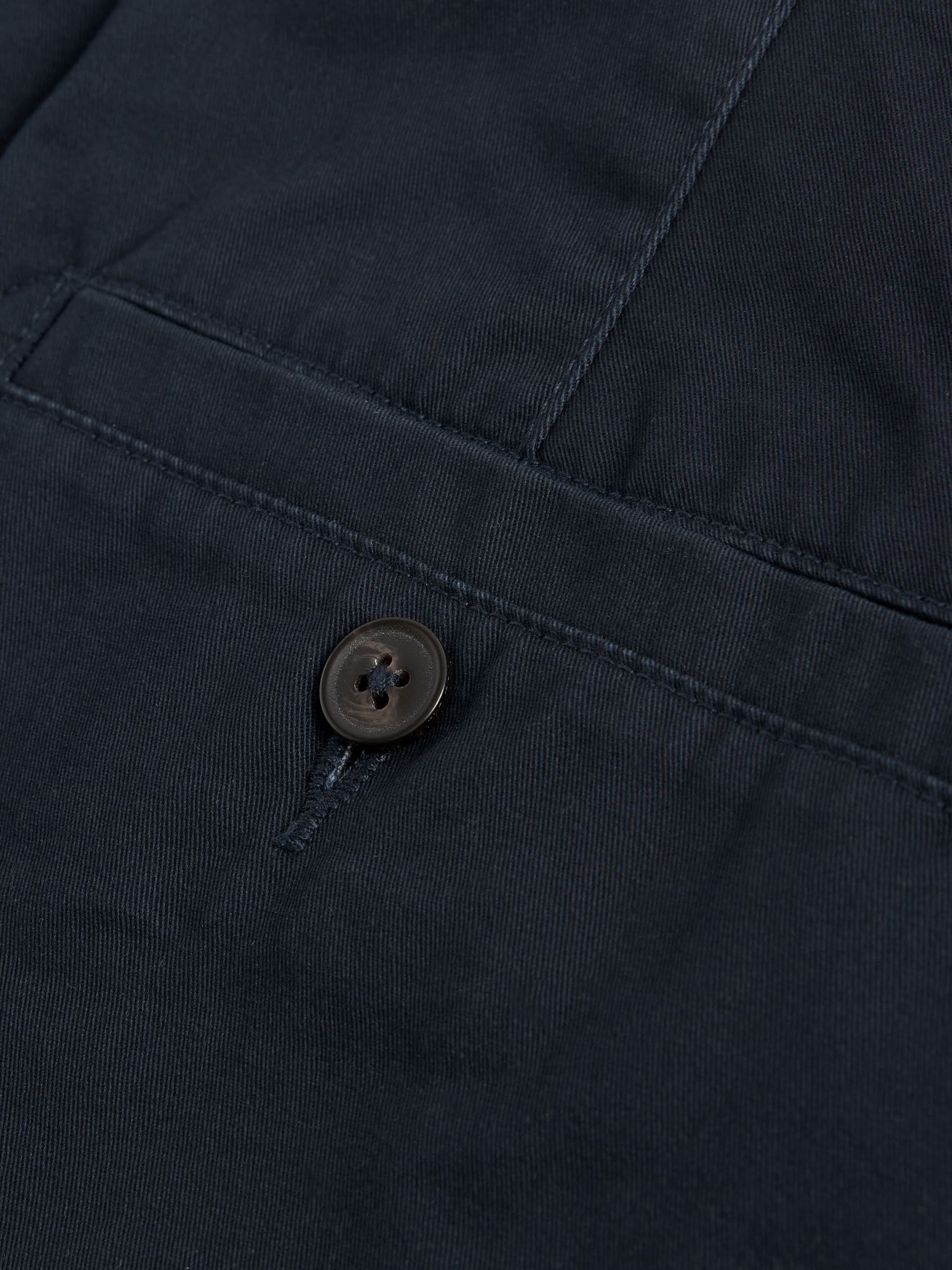 Donkerblauw - Straight fit - Chinoshort met stretch