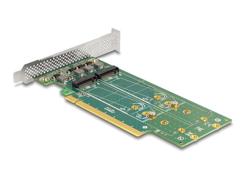 Delock Host Bus Adapter PCI-Express x16 - 4 x NVMe M.2 Key Delock PCI Express 4.0 x16 Karte zu 4 x intern NVMe M.2 Key M 110 mm – Bifurcation – Low Profile Formfaktor