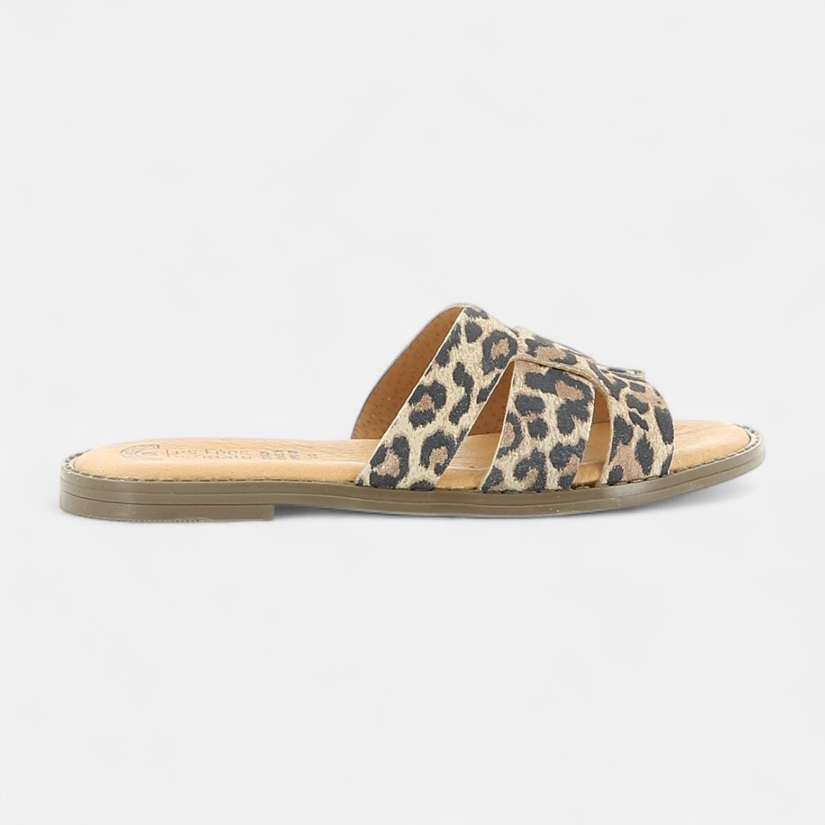 Nu-pieds Fille en cuir cognac