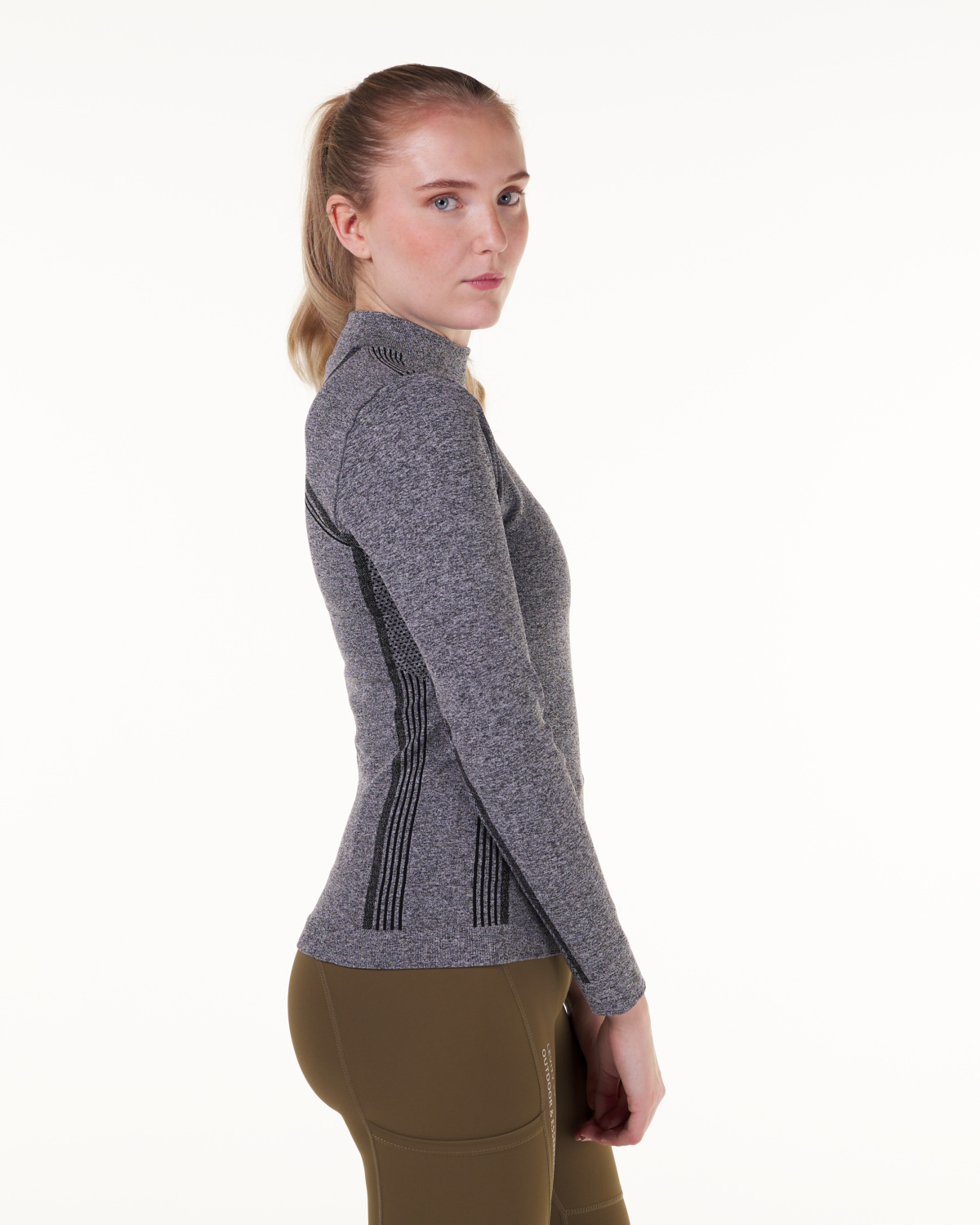 LEVITY Dry Ctrl Seamless LS Grey Melange
