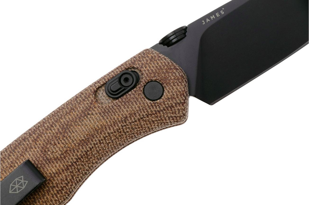 The James Brand The Carter, tan micarta, black zakmes KN108140-00