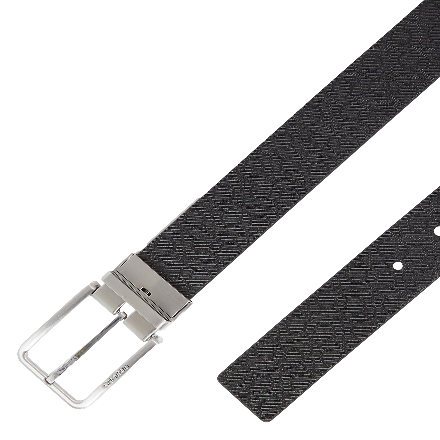 Ceinture imprimée en cuir | Noir