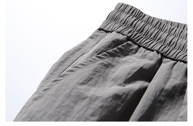Shineon Studio - Hoge taille, effen, wijde shorts