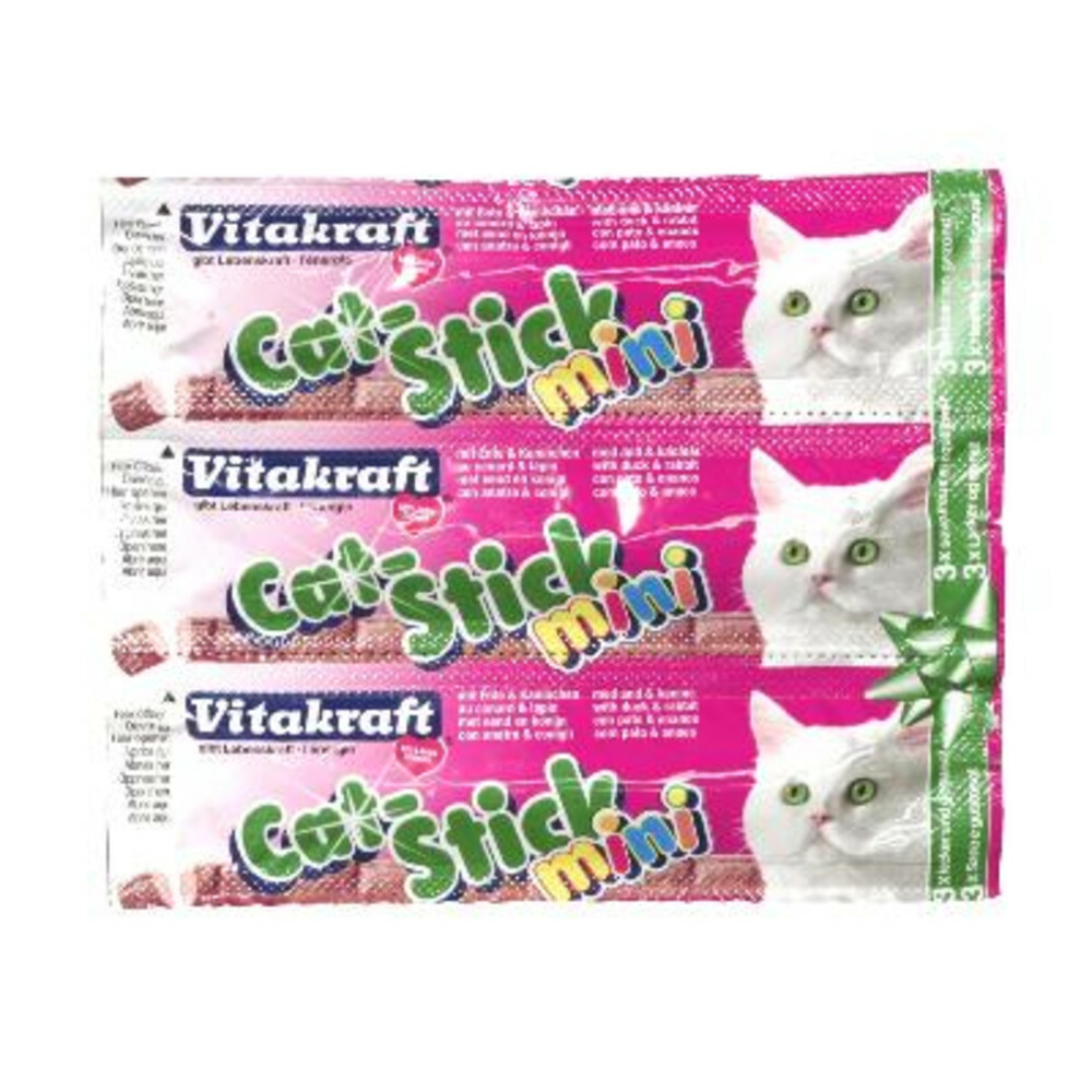 Vitakraft Cat-Stick Mini eend - Konijn3 stuks
