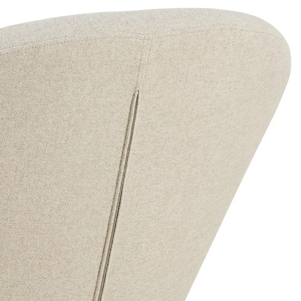 Fauteuil Beige Stof - Zithoogte 47cm - Eva