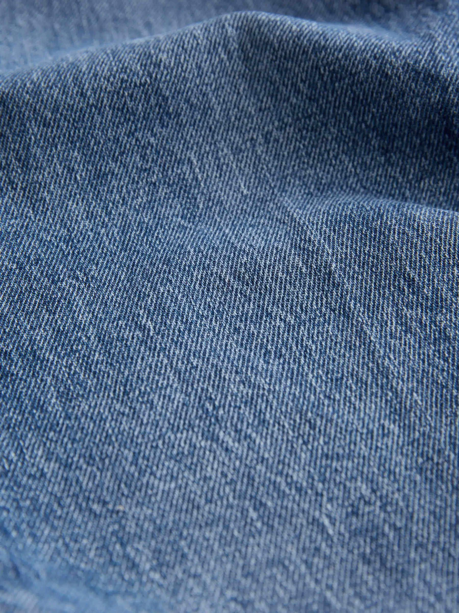 Donkerblauw - Jeans met wijde pijpen en opgestikte zakken