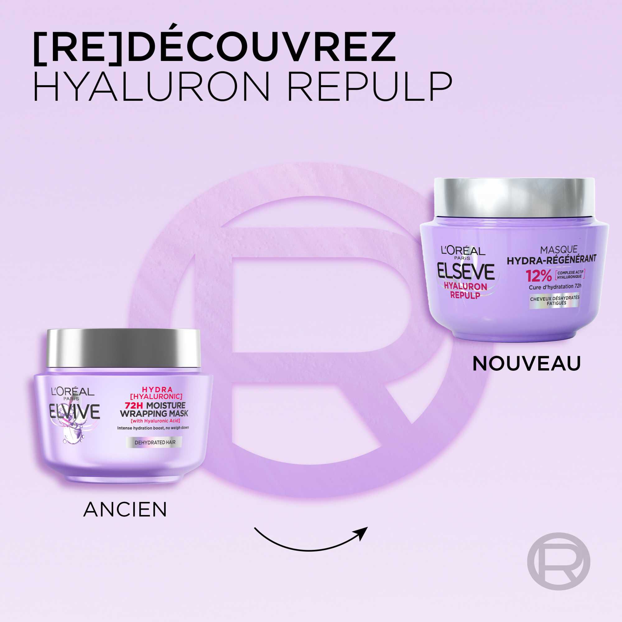 Elsève Hyaluron Repulp Masque Hydra-Régénérant Cheveux Déshydratés