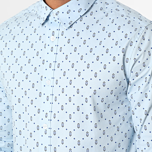 Chemise Manches Longues Andy Bleu Clair