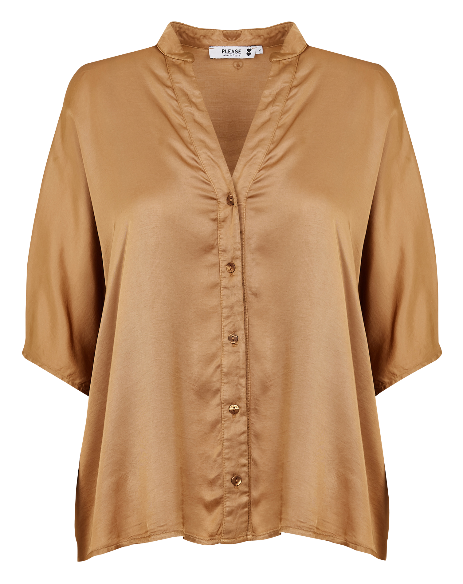 Top ample col V | Marron