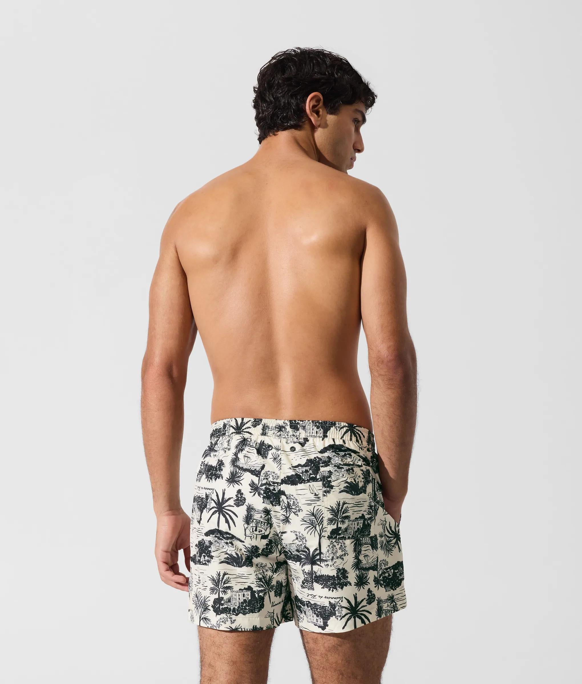 Korte boardshort met all-over print