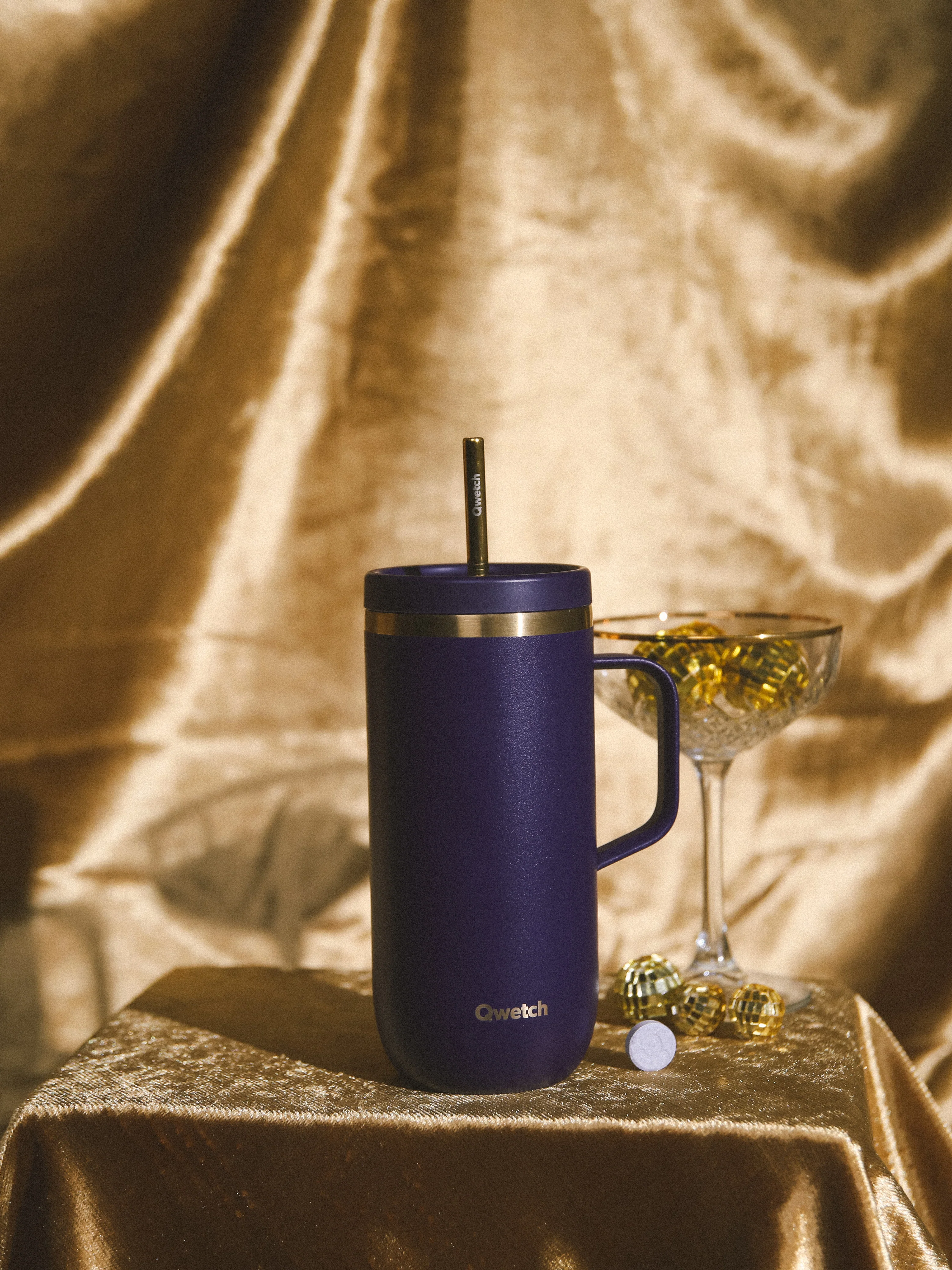 Cold Cup isotherme Anse Violet obscur & Or - Qwetch