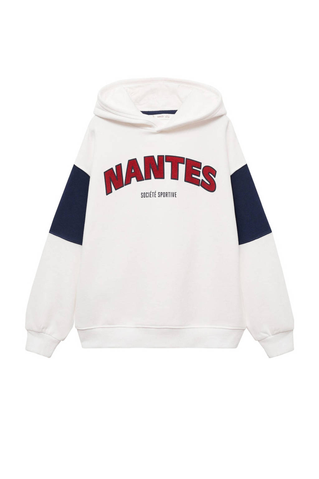 Mango Kids hoodie met tekst wit