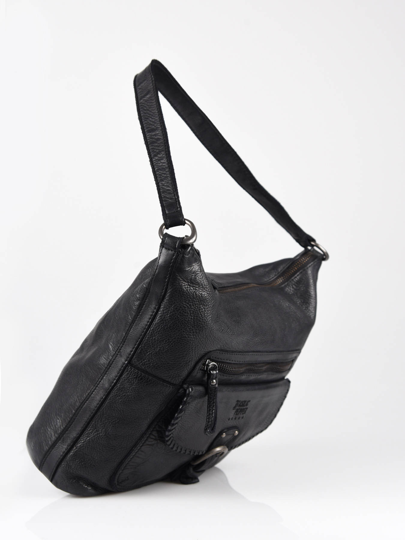 Sac port paule Utility cuir BASILIC PEPPER