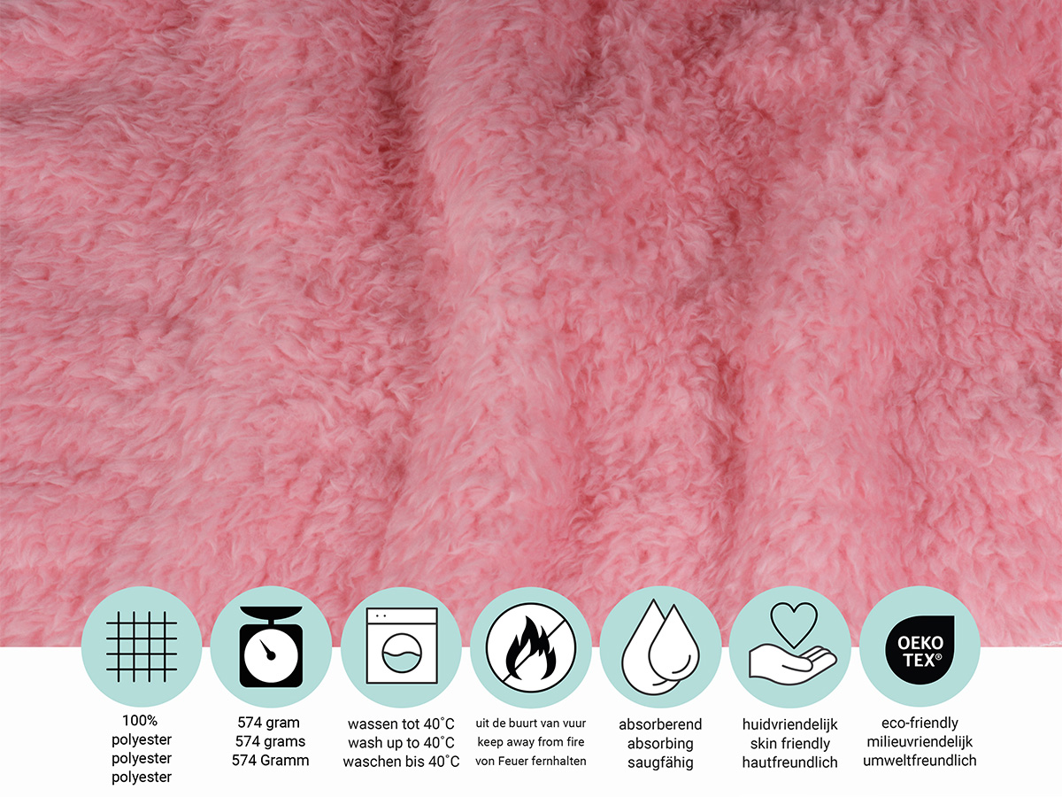 DoubleDry Teddy 130 x 170 cm plaid - Pink