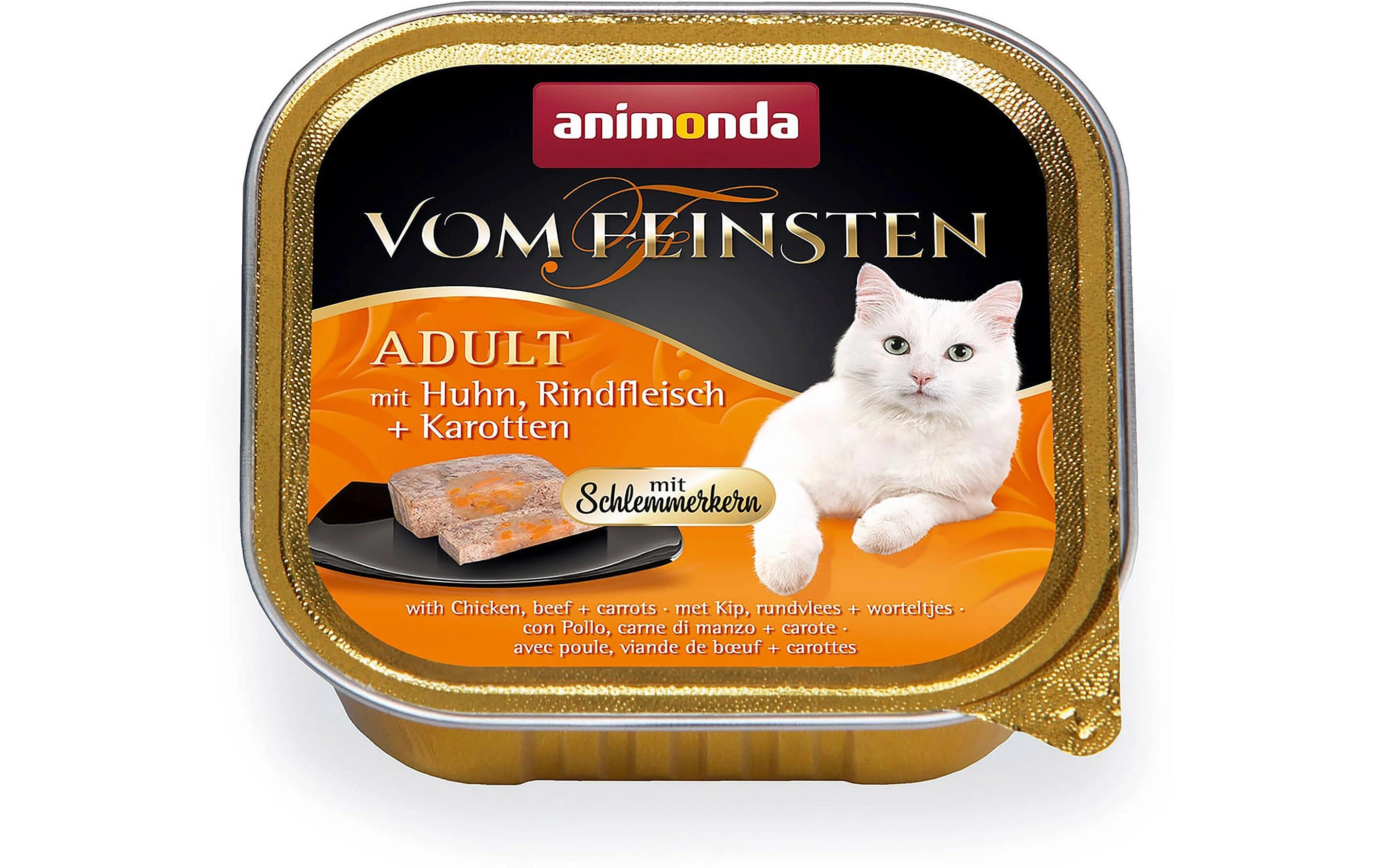 Nassfutter Vom Feinsten 100gLeicht verdauliches Alleinfutter für ausgewachsene Katzen
