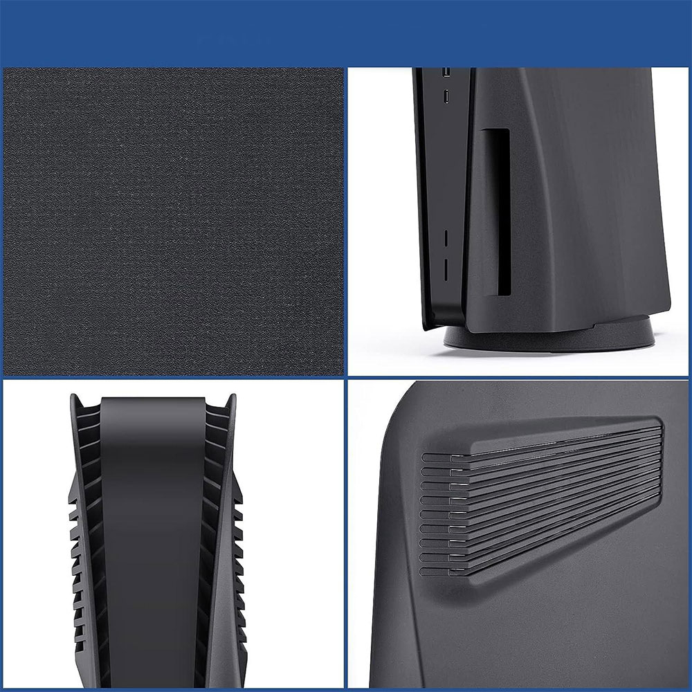 PlayStation 5 PS5 Frontplatte Faceplate Gehäuse Case Cover Dock Ersatzplatte mit Lufteinlass - Schwarz