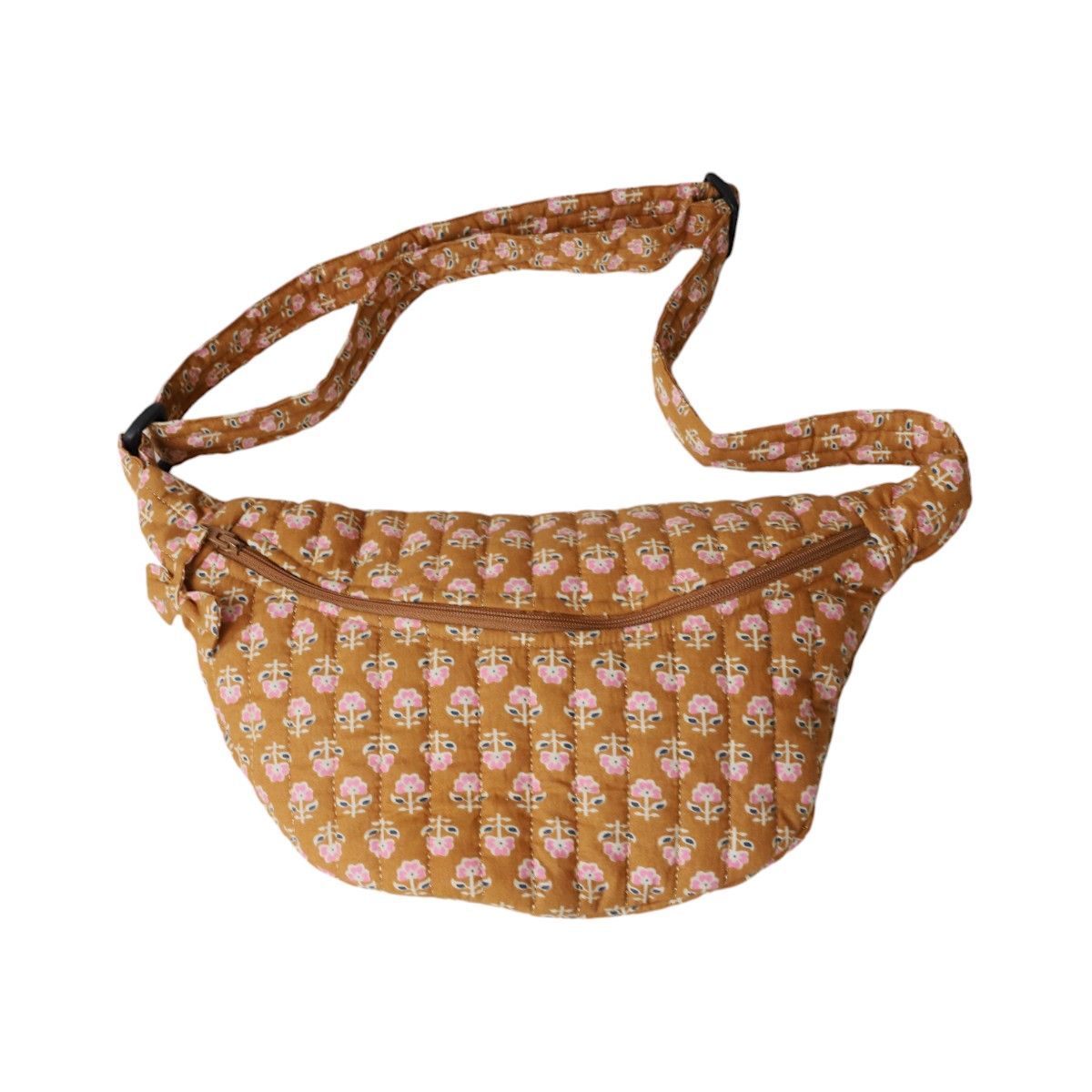 Sac banane block print curry - Mariage Indien Pondie Chérie