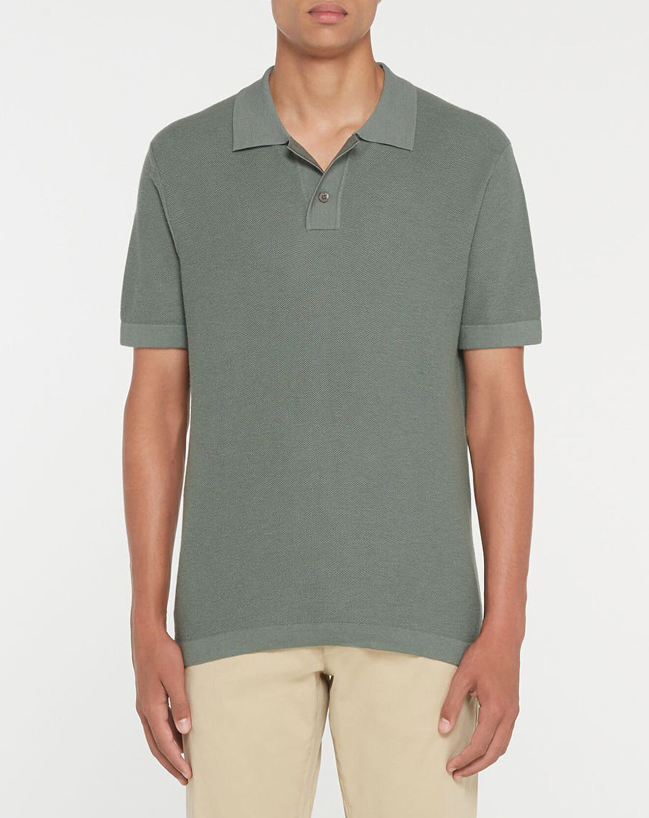 Hackett London Polo en Coton & Soie kaki