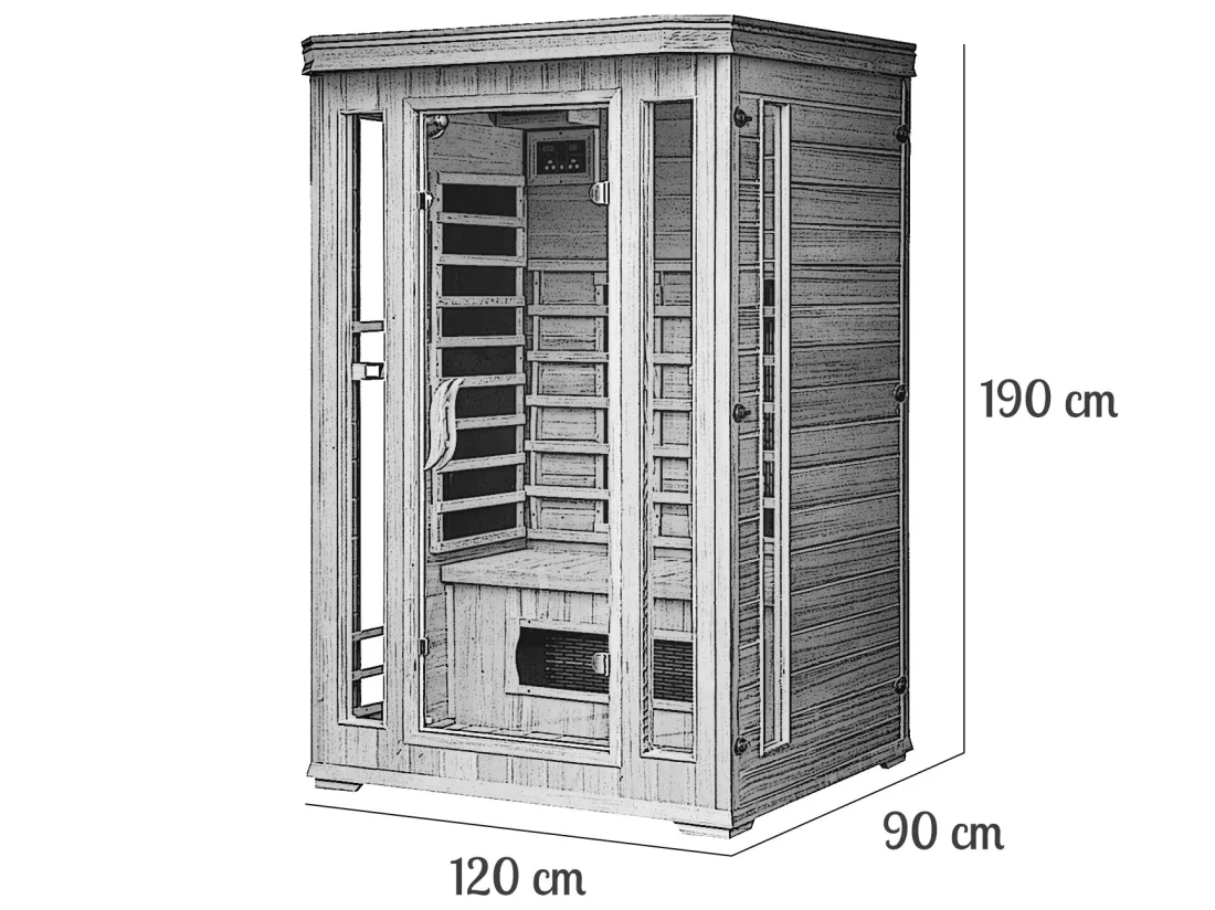 Cabine sauna infrarouge 2 places luxe